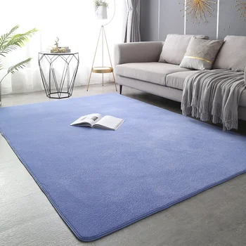 Large Soft Floor Rug Grey Rugs Coral Velvet Living Room Super Soft Thickened Carpet Children Game Mat Rectangular Home Decoratio 2