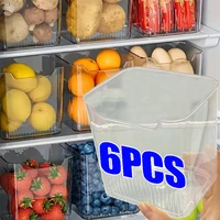 6/1PCS Fridge Door Organizer Box Fruits Food Preservation Box Space-Saving Refrigerator Storage Case Kitchen Snacks Containers 1