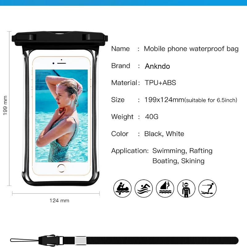 Waterproof Phone Case Swimming Dry Bag Underwater Pouch For iPhone Huawei Samsung Xiaomi SmartPhone Cover Universal Pouch