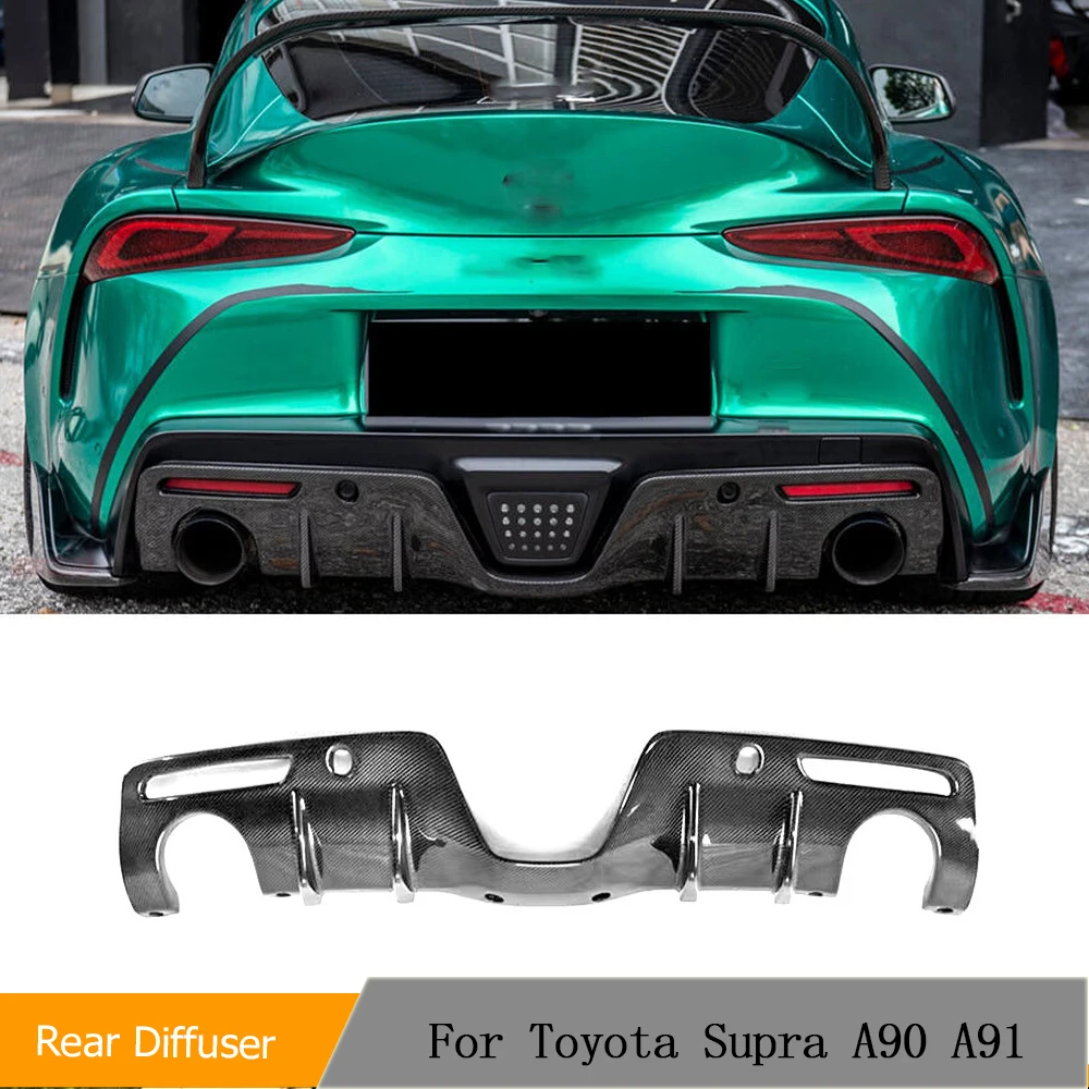 

Carbon Fiber Car Rear Bumper Diffuser for Toyota Supra A90 A91 2019-2022 Coupe 2-Door Lower Bumper Lip Spoiler Valance Protector