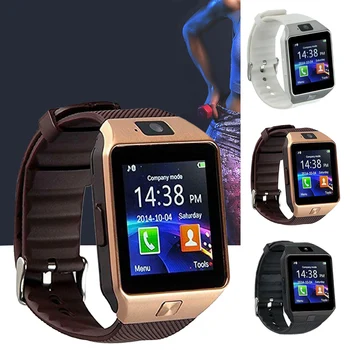 Orologio Smart DZ09 con supporto per scheda SIM, schermo touch da 1,56 pollici, braccialetto multimediale, dispositivo remoto, colore bianco