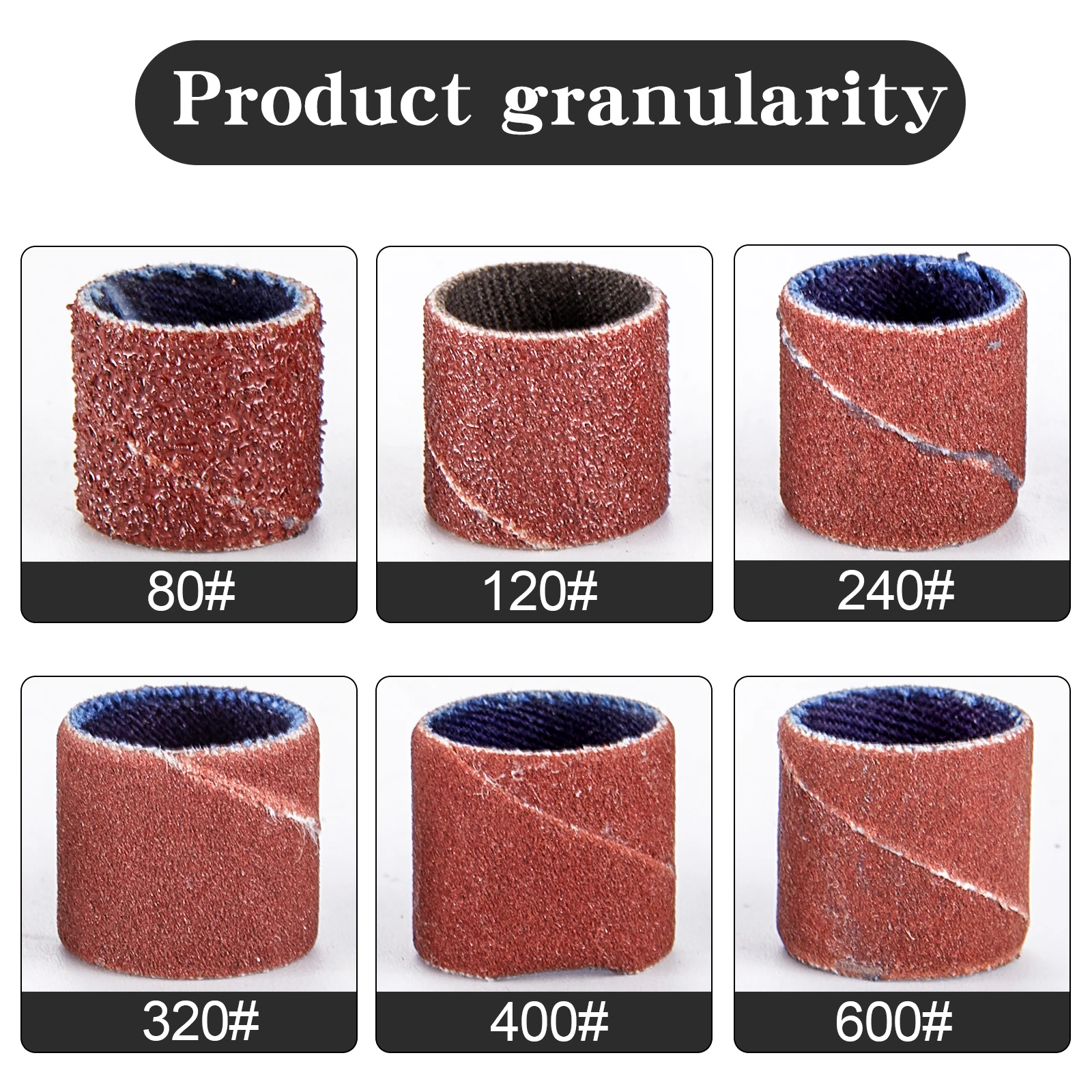 Versatile Sanding Drum Kit with Abrasive Bands and Mandrels