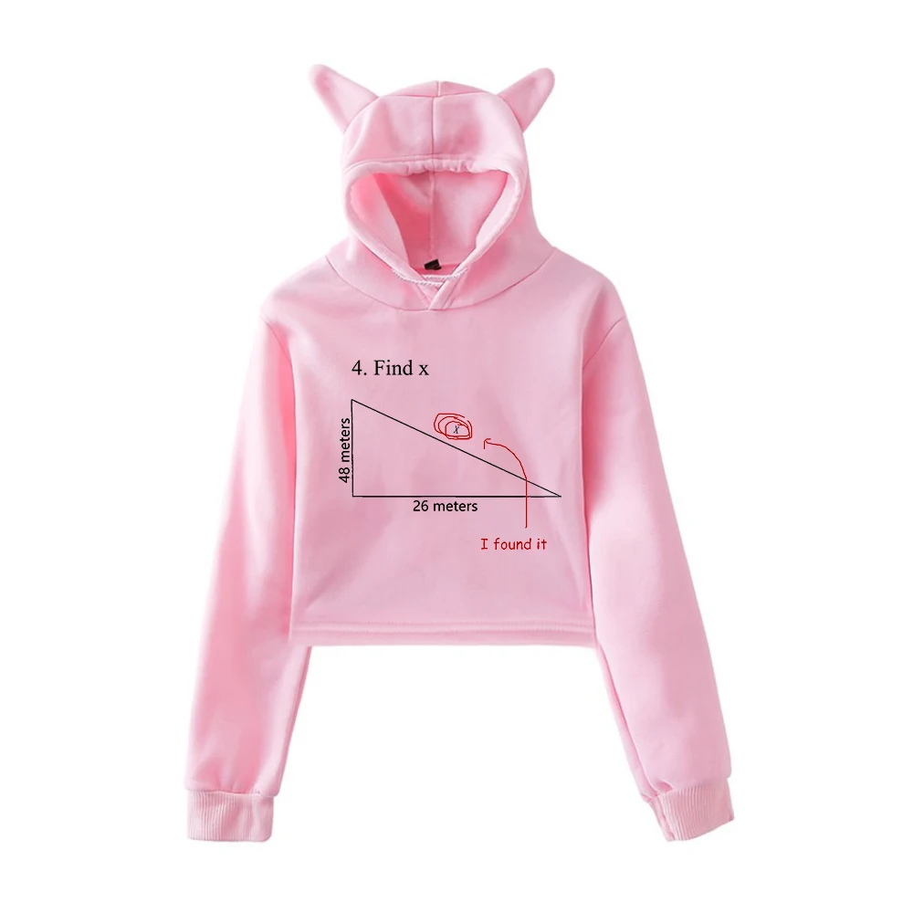 Tom Holland Same Style x Pullover Cat Ears Hoodie Long Sleeve Sweatshirts Female Crop Top 2023 Casual Style Women's Clothes