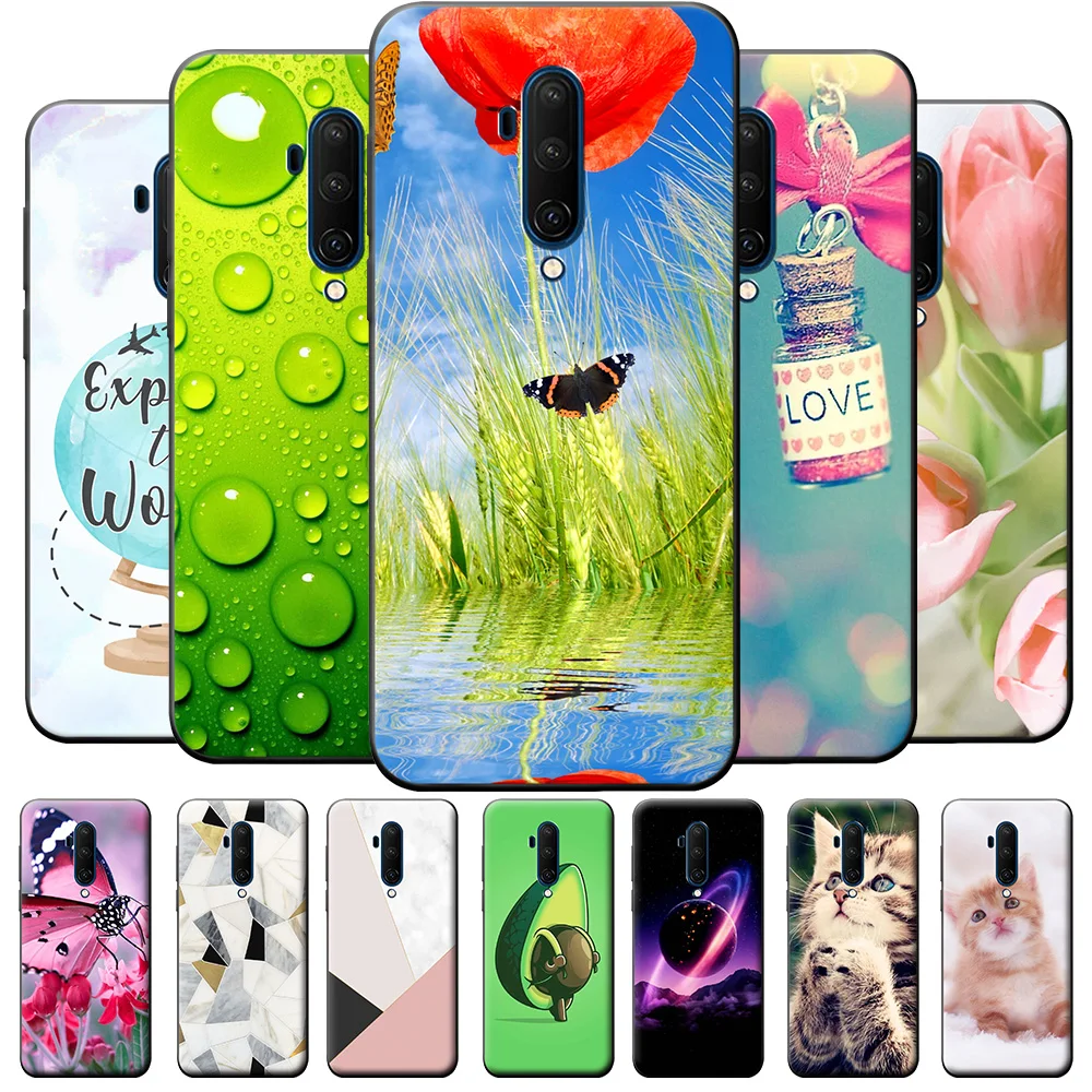Per Oneplus 7T Pro Custodia Cover One Plus 7 7T Pro Custodia Antiurto In Marmo Colorato Per Oneplus 7 Pro Cute Matte Tpu Silicone Bumper 1 +