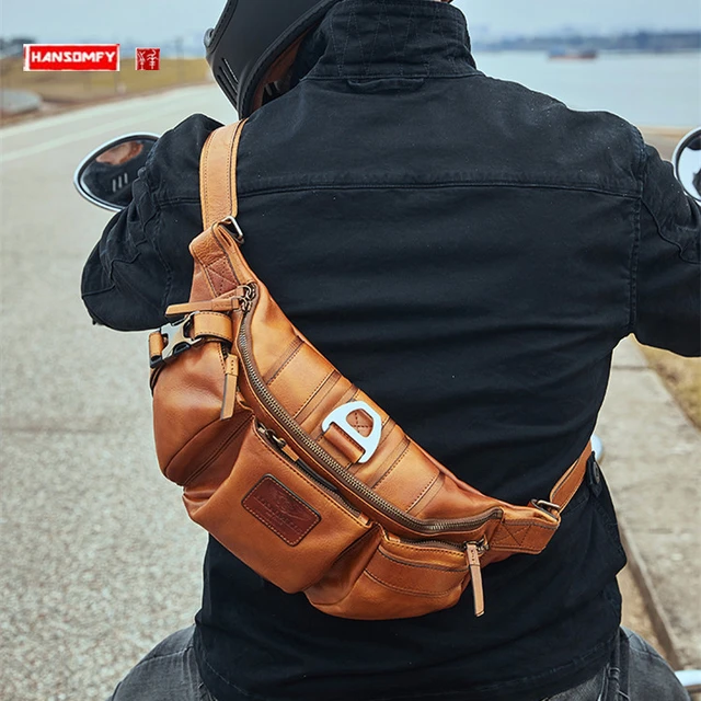 Genuine Leather Messenger Bag For Men - Top Layer Cowhide Handheld
