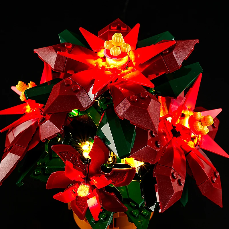 DIY LED Light Kit For LEGO 10370 Poinsettia   (Only LED Light,Without Blocks Model) 3