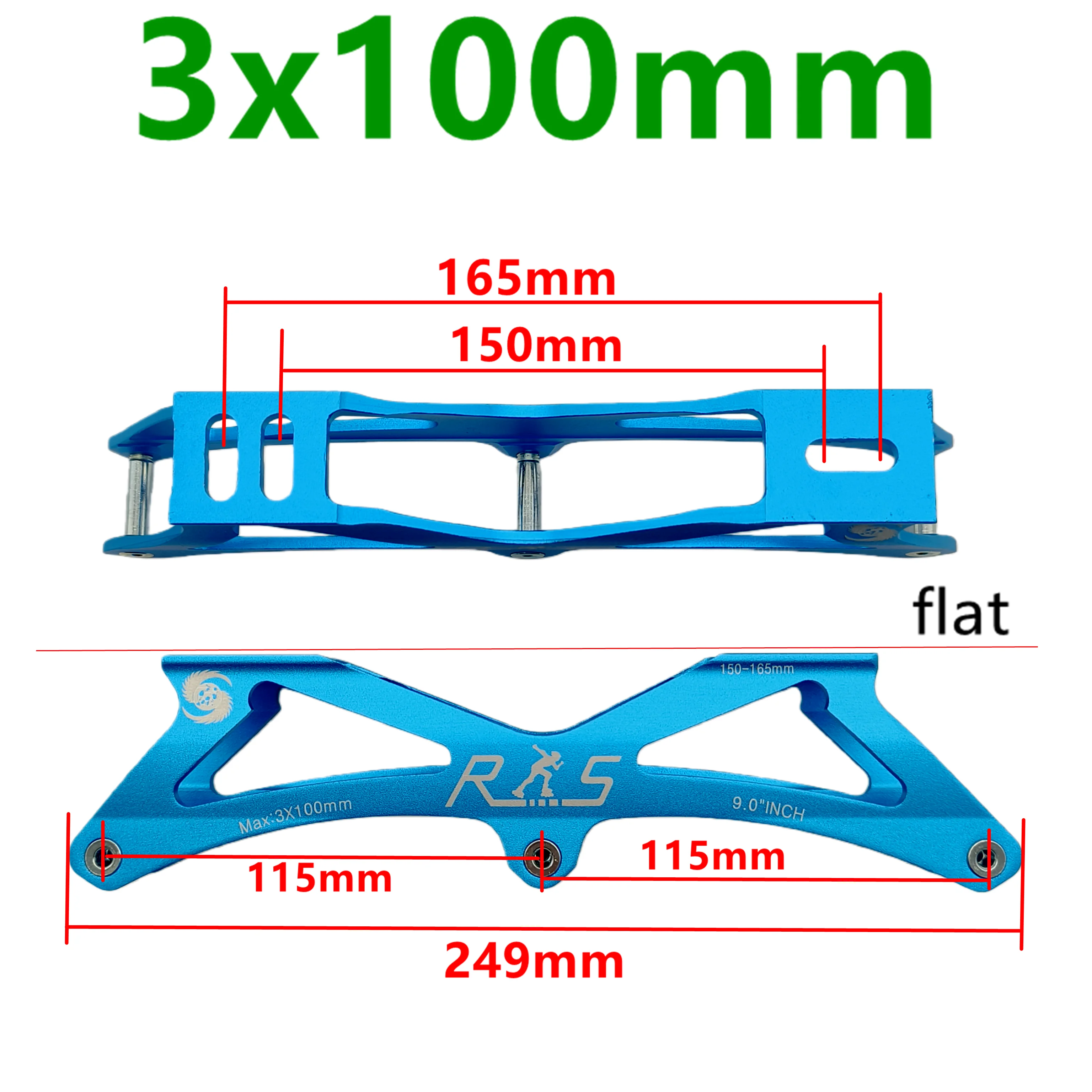 Speed Skate Frame Speed Frame Children 3x90mm 3x100mm 120-135-165MM