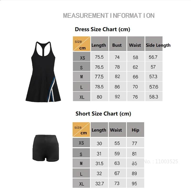 Women Golf Tennis Dress with Shorts Inside Backless Badminton Dress Lady Sleeveless Slim Sports Skirts Split Gym Skorts