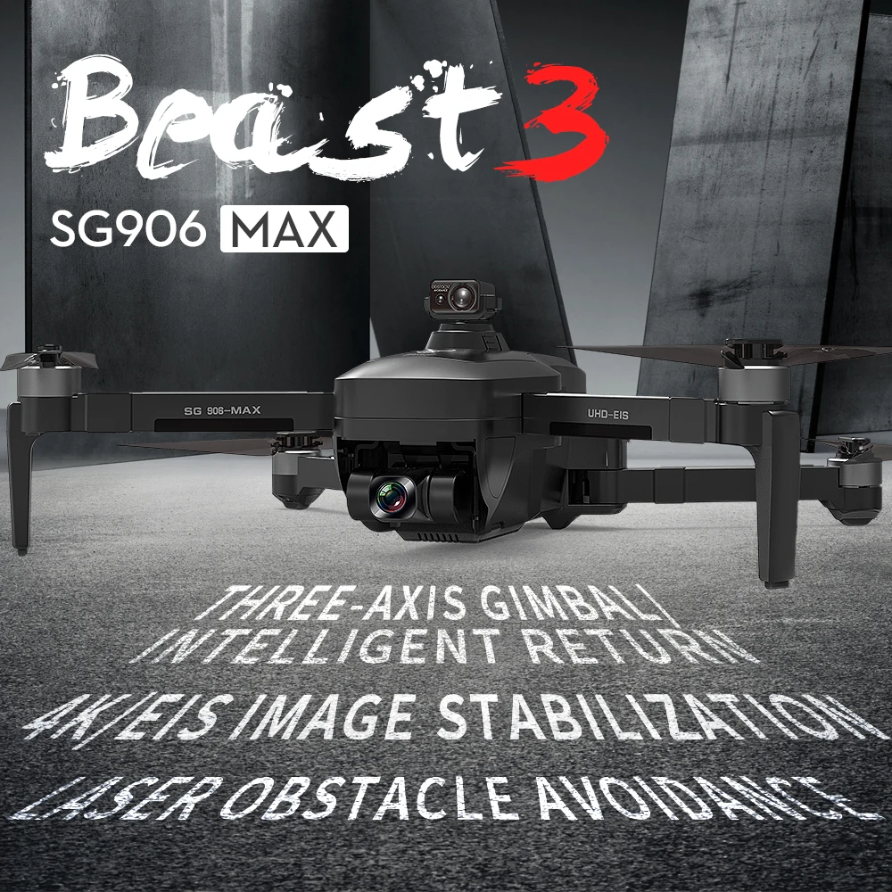 SG906 MAX RC Drone 4K with 3-Axis Gimbal Laser Obstacle Avoidance camera dron Professional Dual cam 5G WIFI GPS Quadcopter | Электроника