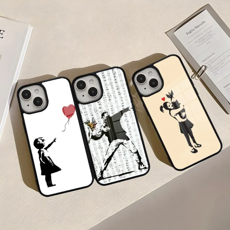 Custodia Per Telefono Banksy Street Art Per Samsung S23 S22 S30 S21 S10 S20 Ultra Edge Note Lite 10 20 Pro Plus Pc + Tpu Cover