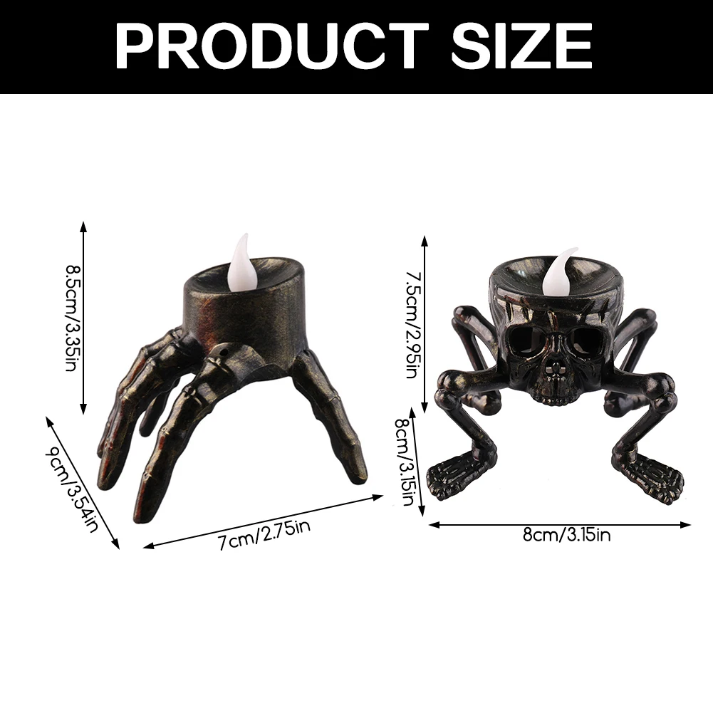 Halloween Decoration Skeleton Hand Holding Lantern Battery Operated Skeleton Foot LED Night Light For Trick-or-Treat Display