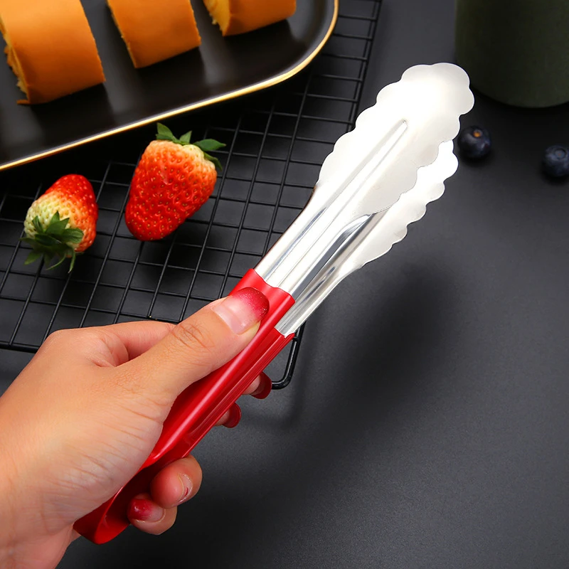 Stainless Steel BBQ Food Tongs Salad Bread Serving Clip Steak Barbecue et Clamp for Home Kitchen Utensils