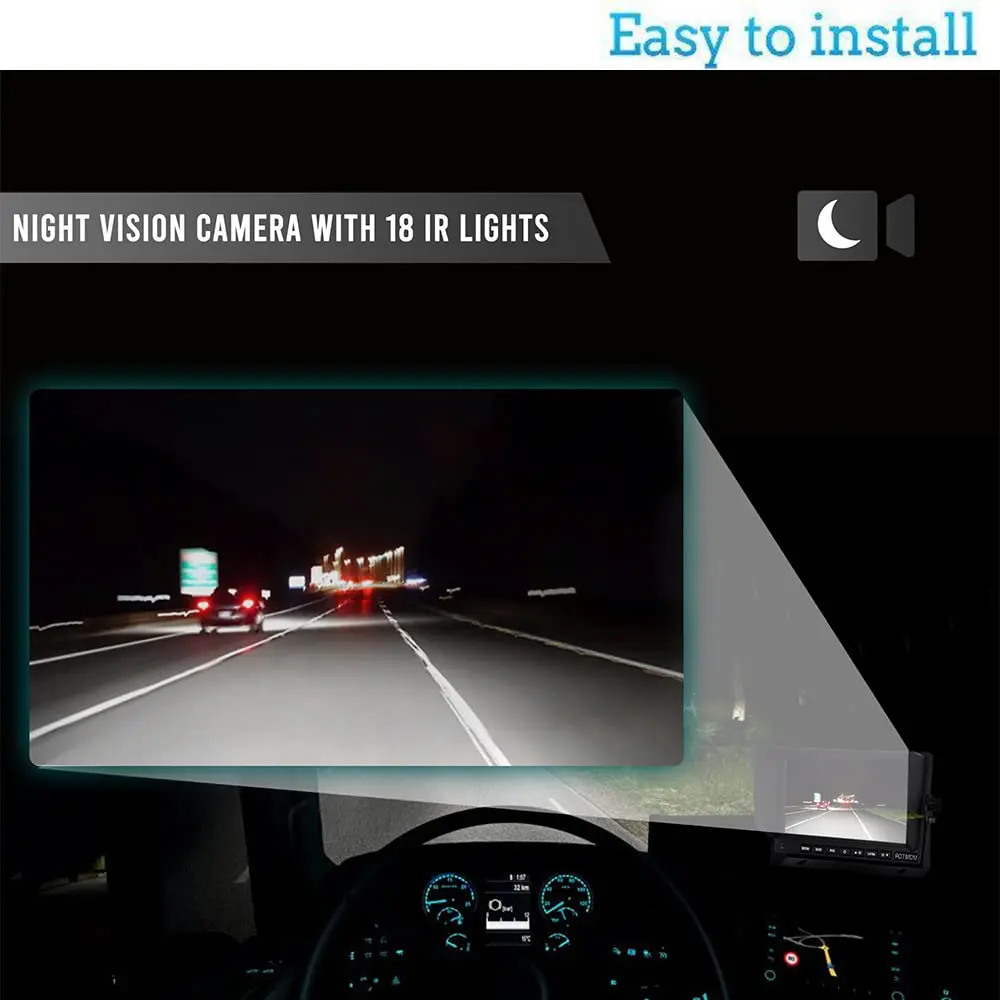 Bileeko 7'' DVR Monitor Digital Wireless Rear View Camera Vehicle Parking  System Night Vision for RV Bus Truck Trailer Camper AliExpress