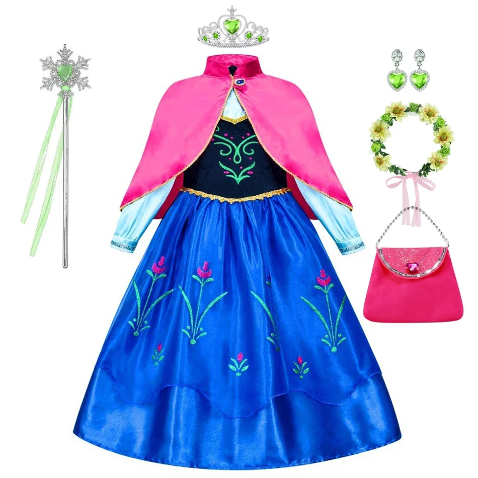 Princess Dress Princess Costume Girl Anna Dress 2 3 4 5 6 8 10 Years