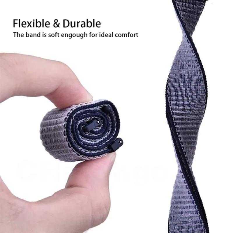 Sport Nylon Loop Bracelet Strap, 22mm or 20mm, Compatible with Popular Smartwatches