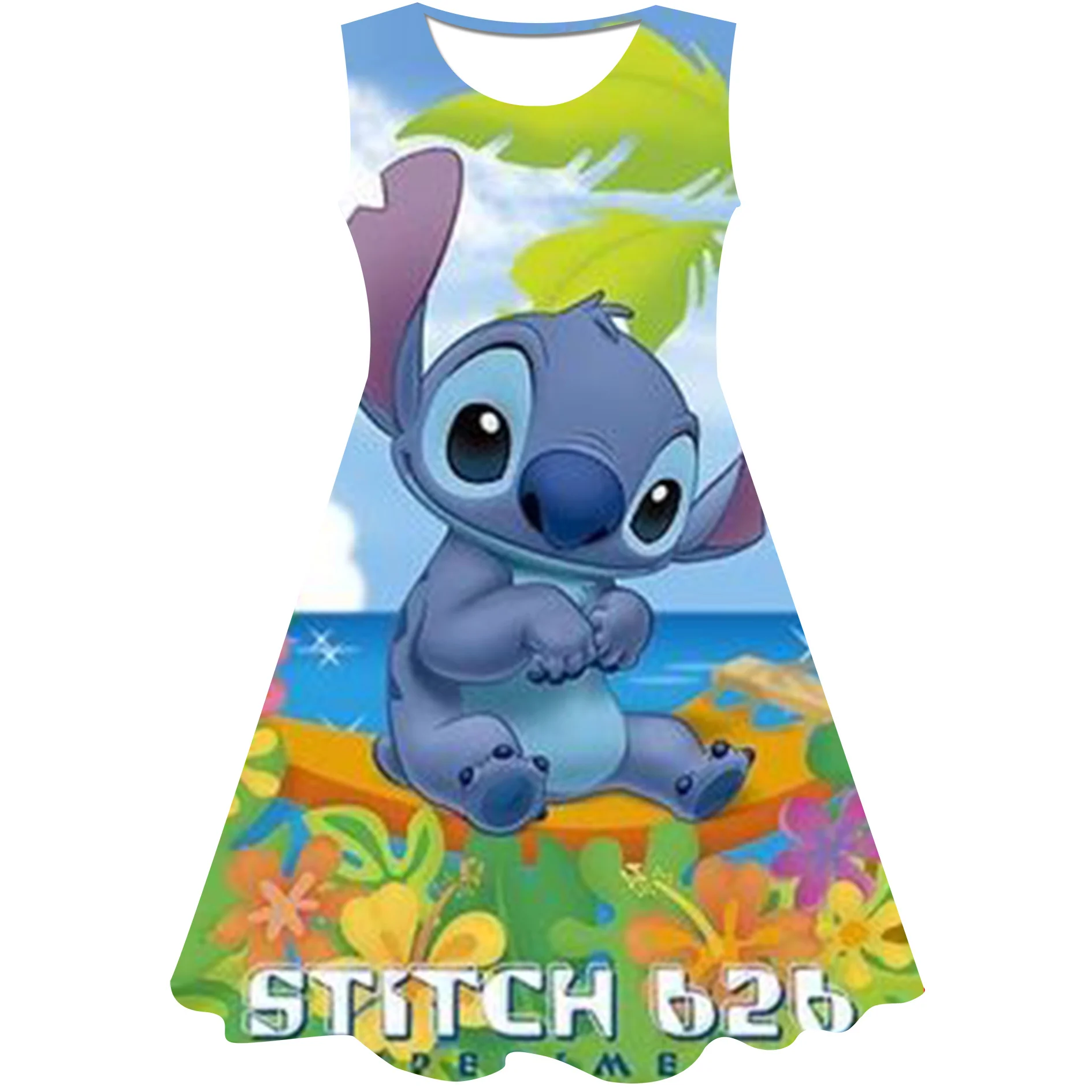 2023 año Disney Stitch vestido niñas vestido niños Cosplay fiesta lindo  moda vestir 1-10 años niños cumpleaños princesa disfraz 4T Gao Jinjia LED