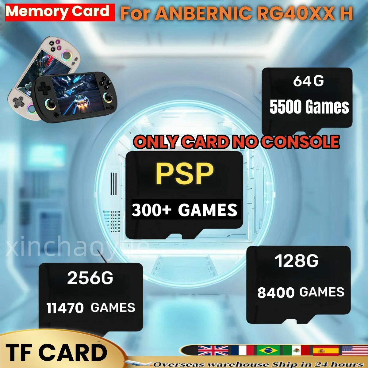 ANBERNIC-RG40xx H TFゲームカード,プラグアンドプレイ,レトロゲームの