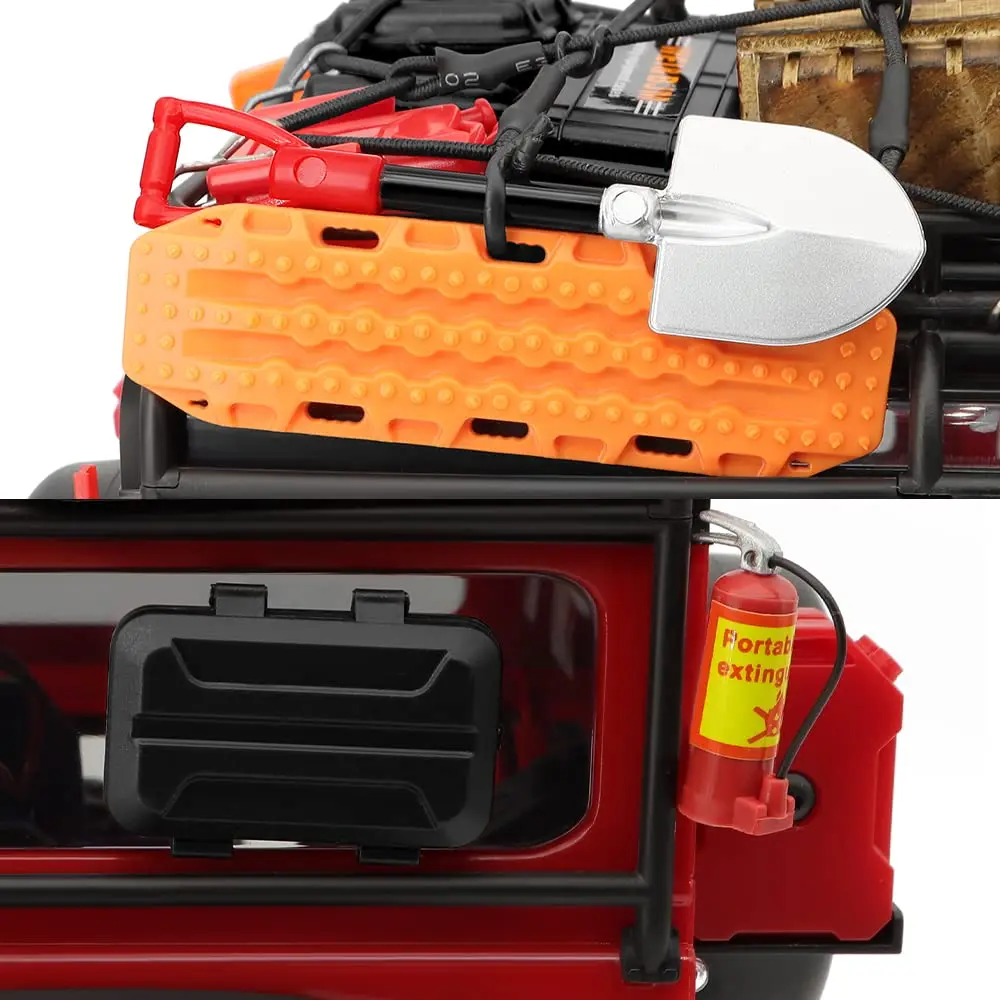 Kit Accessoires RC 12 pièces pour TRX4M SCX24 - Noir Orange