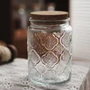 Retro Begonia Pattern Glass Sealed Jar Creative Food Grade Dried Fruit Snack Nut Storage Jar Kitchen Storage Supplies 3
