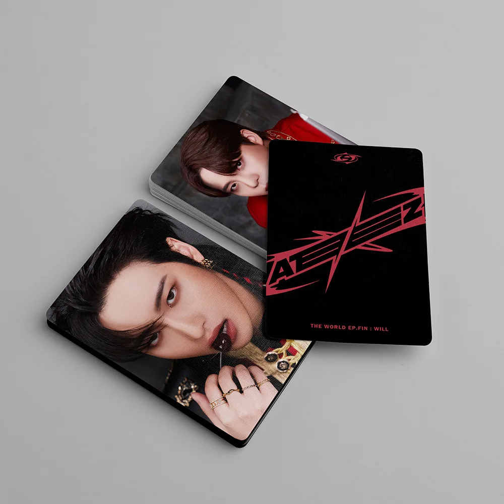 55pcs/set ATEEZ THE WORLD EP. FIN : WILL Photo album Lomo Cards Kpop Group Photocards Photo Print Card
