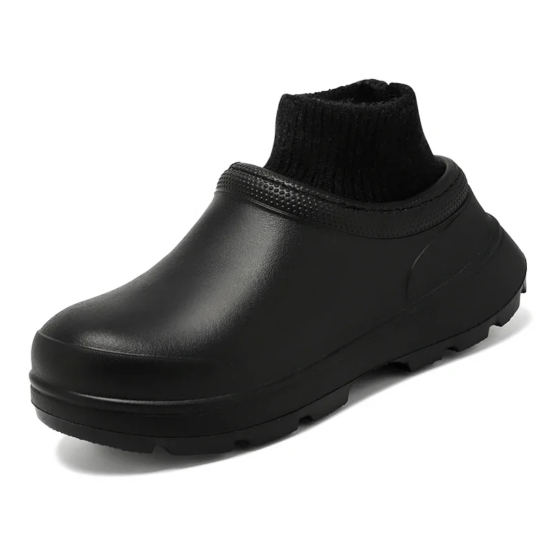 Zoccoli invernali da donna scarpe da giardino calde da uomo scarpe da cuoco  Unisex impermeabili a prova di olio per la cucina scarpe da esterno in  peluche pantofole sfocate