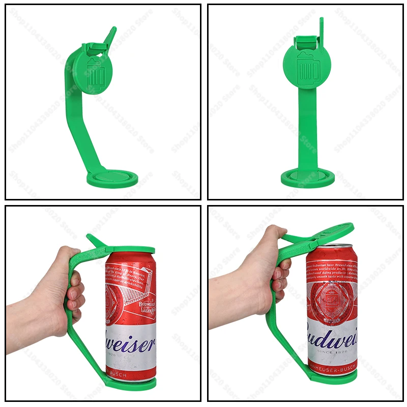 3D 프린팅 플립 뚜껑 캔 홀더, 범용 플라스틱 맥주/탄산음료 그립, 누수 방지, 해변/야외 여행용 드링크 쿨러