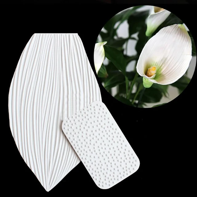 2Db Virág Kalla Liliom Tulipa Levélvénás Textúra Szilikon Fondant Penész Torta Dekorációs Szerszámok Csokoládé Sütő Szerszám - Image 6