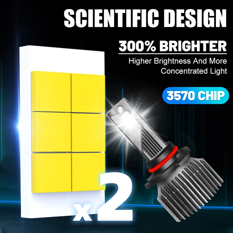 H1 LED 헤드라이트 H7 Canbus 오류 없음 H4 램프, H8 H9 H11 9012 HIR2 9005 9006 HB3 HB4 CSP 칩, 매우 밝은 고출력 안개등