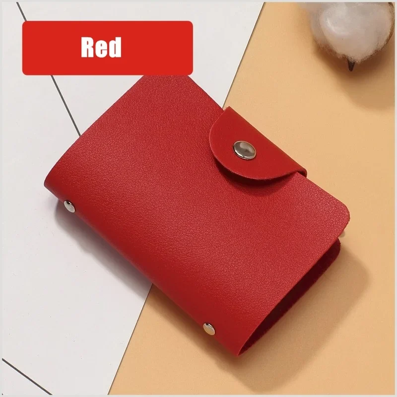 Women's Slim PU Leather Anti-Theft Card Holder Wallet with Coin Purse