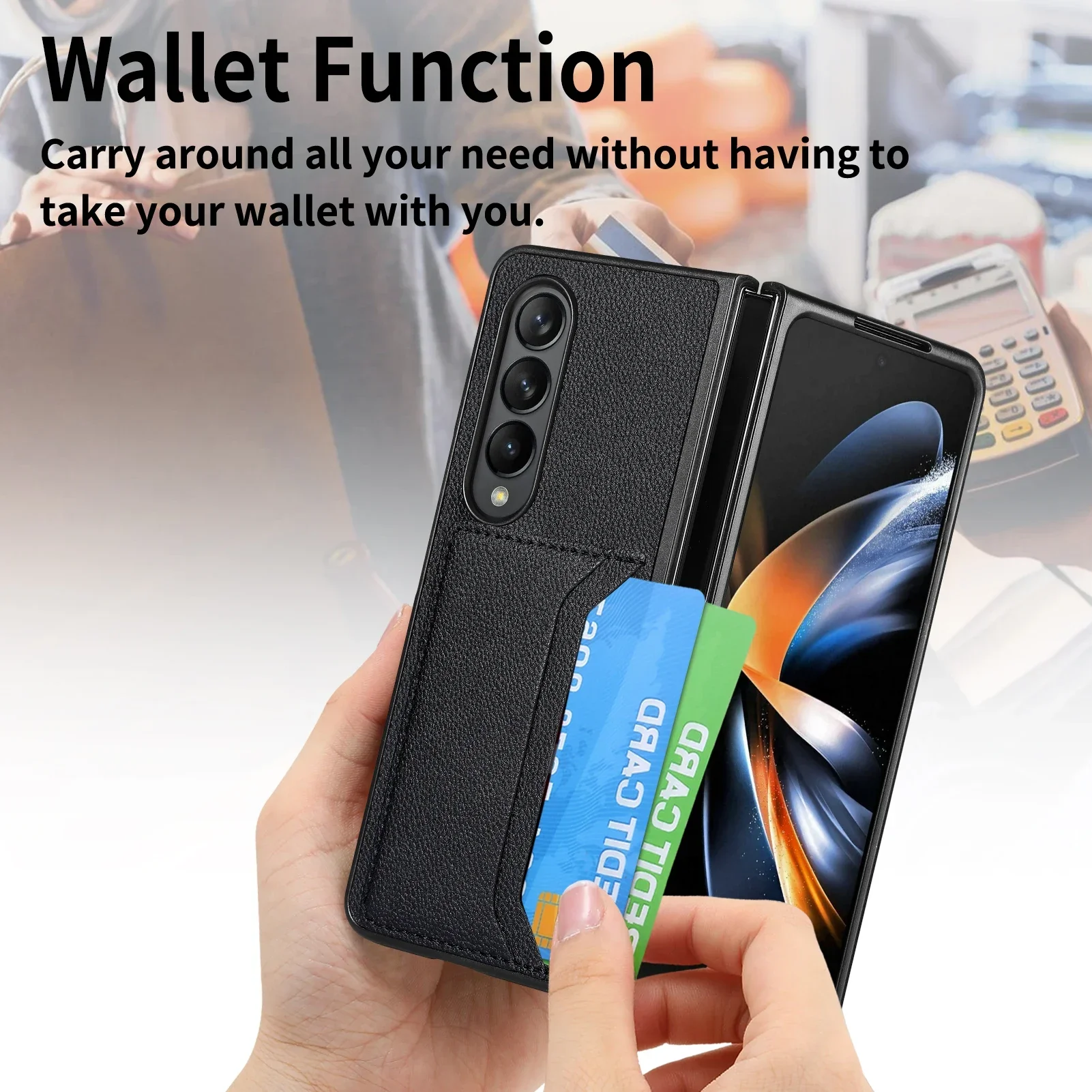 Slim Leather Card Holder Phone Case - Sleek and Durable Cell Phone Bag