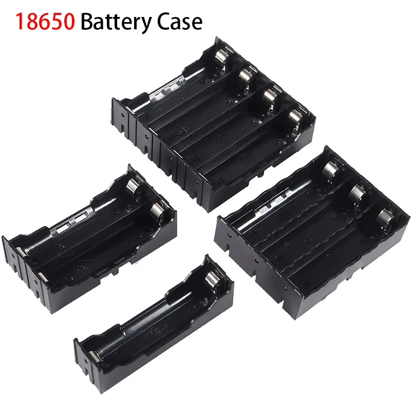 18650 Power Bank Cases 1 2 3 4 Slots Batteries Container 1X 2X 3X 4X 18650 Battery Holder Storage Box Case DIY ABS With Hard Pin