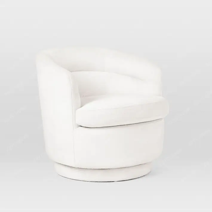 

Cotton Linen Fabric Sofa Living Room Chair Beauty Reception Single-Seat Sofa Chair Rotating Sofa Chair