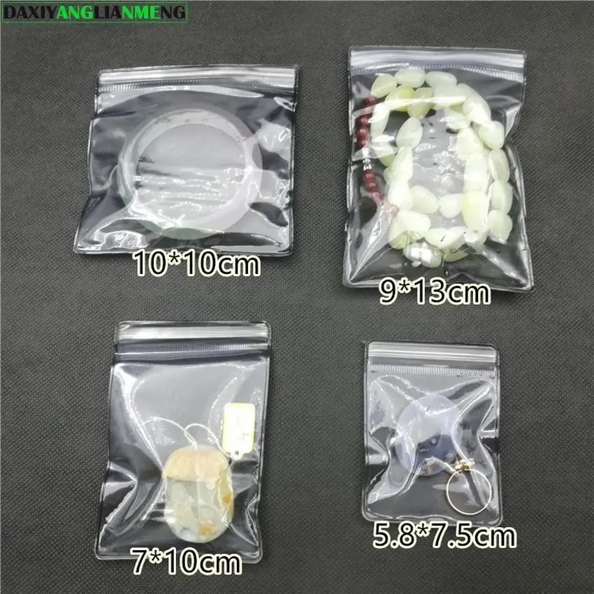 100pcs 4 размера прозрачный/половина черный цвет 450 микрон PU с пластиковыми