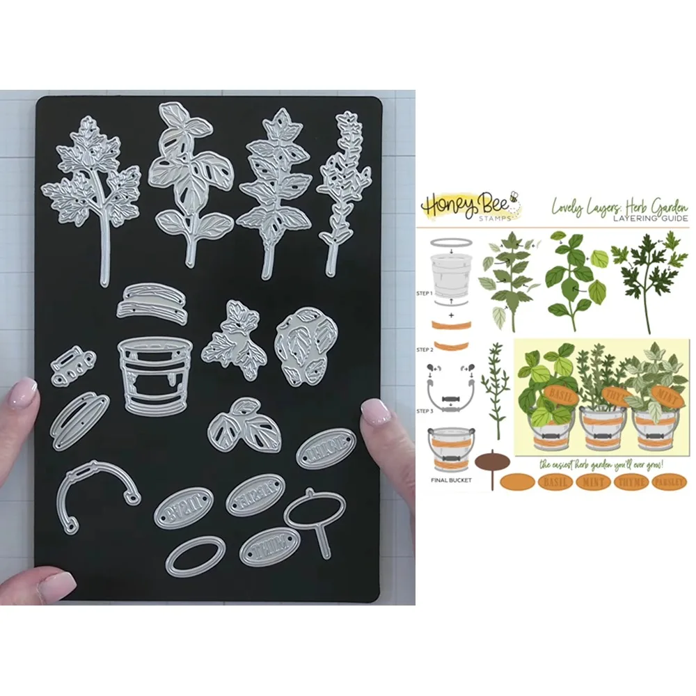 

Goodly горшечные растения металлические режущие штампы женское украшение трафарет тиснение DIY Поздравительная открытка ручной работы 2024