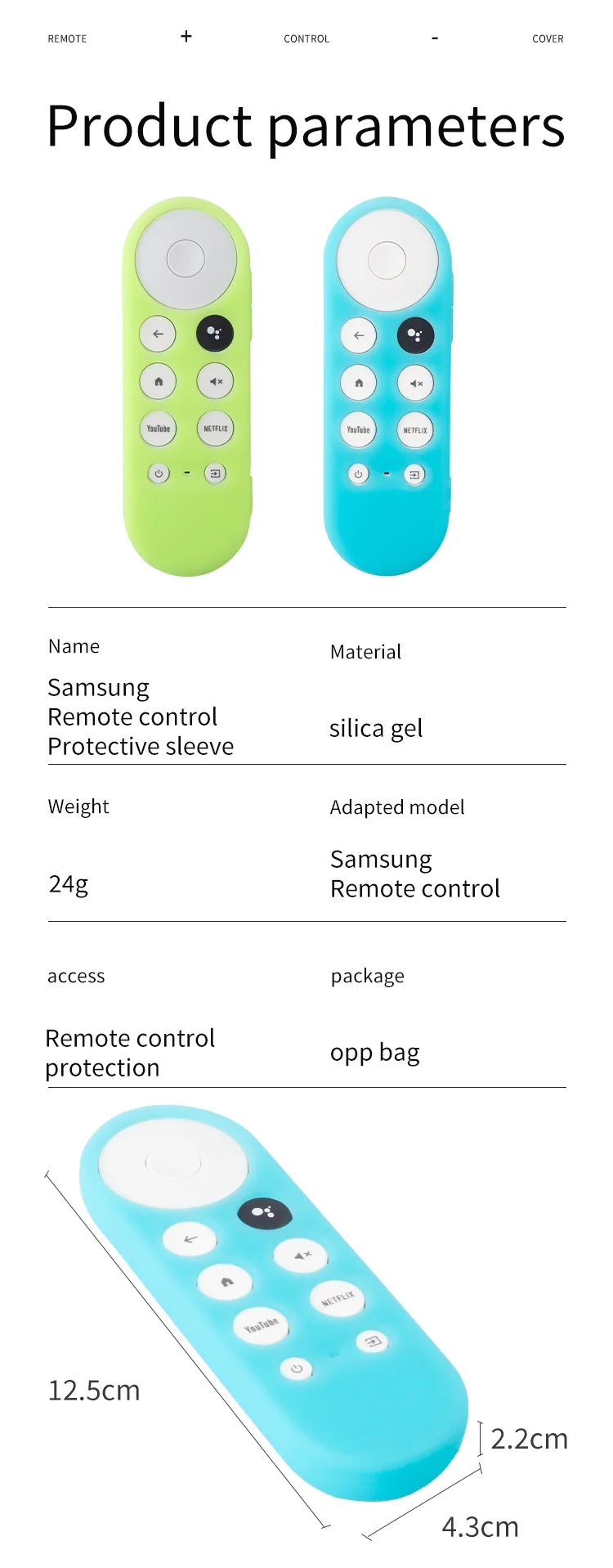 Silikon-Schutzhülle für Google Chromecast SmartTV-Fernbedienung, rutschfest, weich, langlebig, stoßfest, Schutzhülle – Detail 12