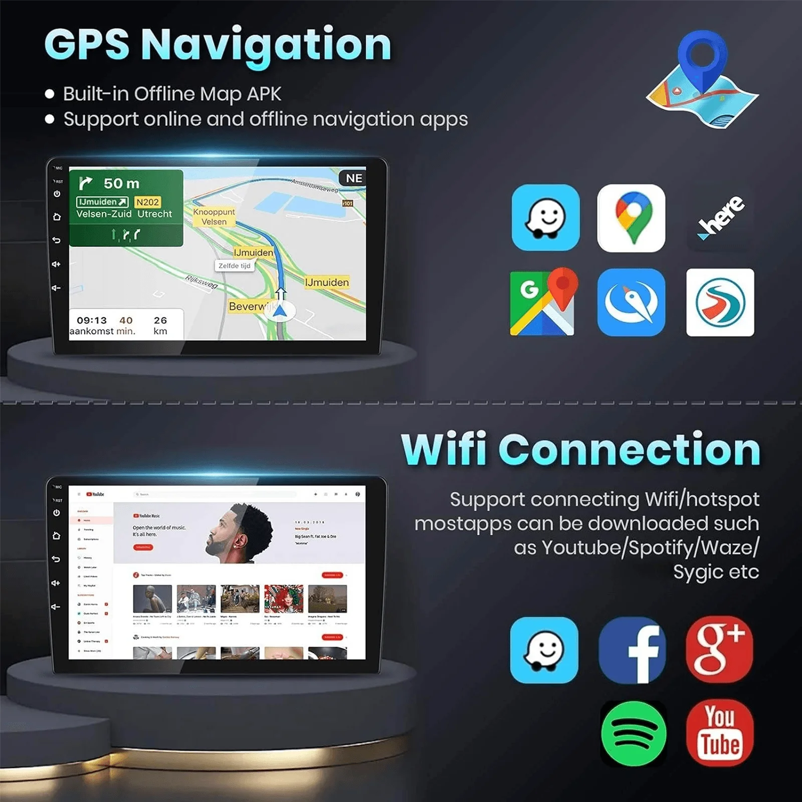 ESSGOO Radio estéreo para coche Android 15 de 9 pulgadas, 4+64G/4+128G, para Peugeot 3008 5008 2009-2016, navegación GPS, WIFI, ASP, CarPlay inalámbrico, Android Auto, Bluetooth, RDS, Mirror Link, FM, pantalla táctil IPS, reproductor multimedia de vídeo 7