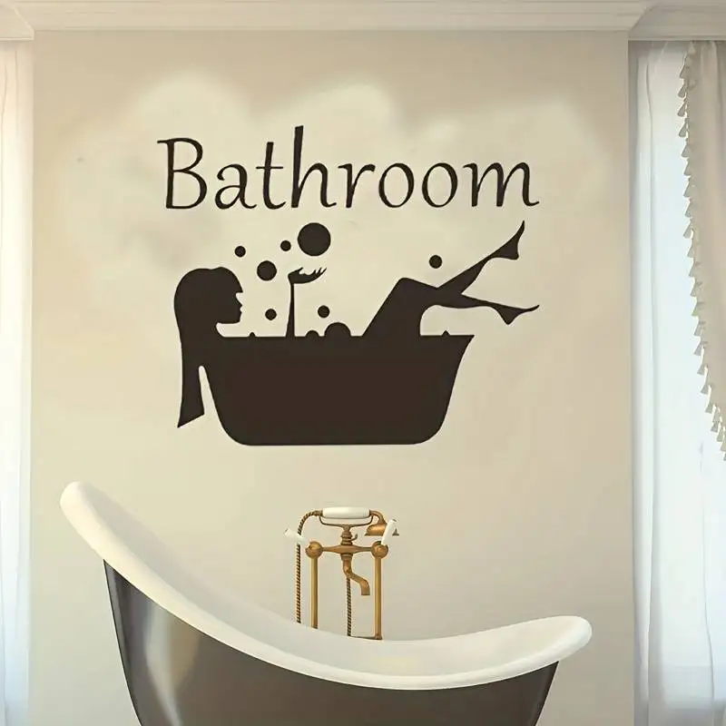 Door Wallpaper Stickers Bathroom Decal Removable Art Vinyl Mural Home Room Decor Wall Stickers DIY