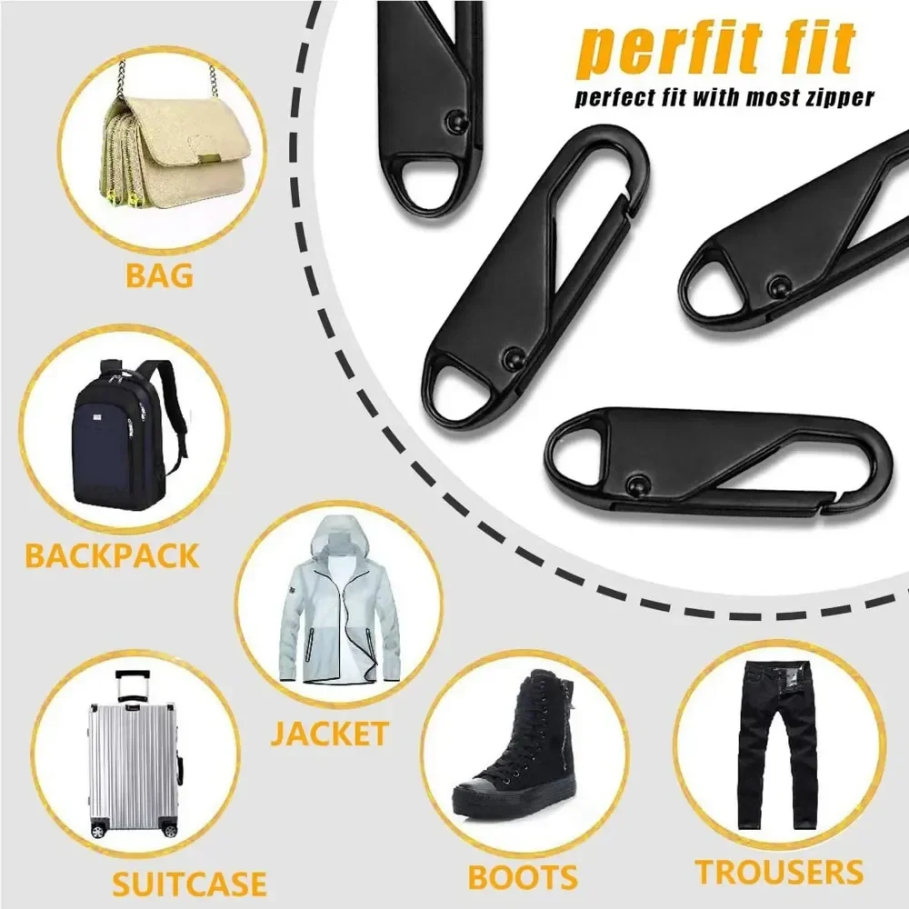 1/10 Sewing Piece Zipper Replacement Repair Kit Accessories Puller Haberdashery Accessory Pull Sliders DIY Apparel Supplies Arts