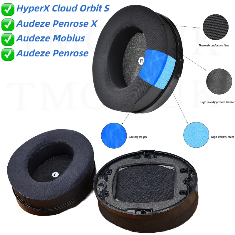 

Сменные амбушюры для Audeze Penrose, мебельные наушники Mobius /HYPERX Cloud Orbit, амбушюры, гарнитура, наушники Ice feeling