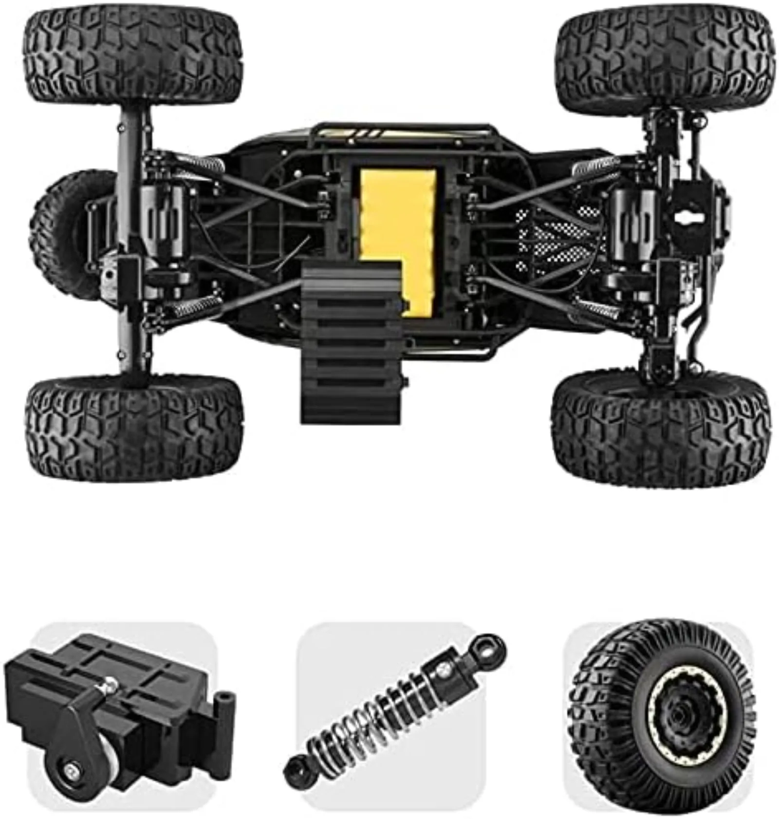 Large 50CM 1:8 2.4Ghz Radio Remote Control Truck Metal Alloy Body 4WD RC Car Off-road 4x4 Vehicle Electric Car Toy for Kids 4