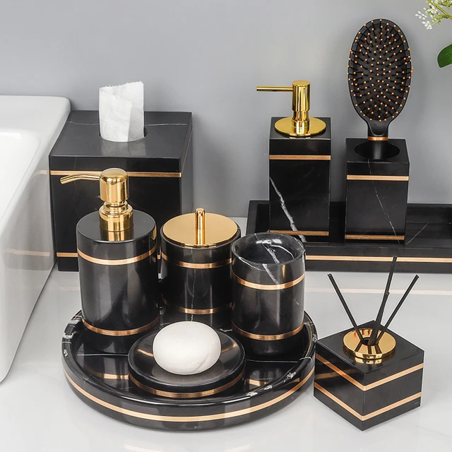 Acrylic Bathroom Accessory Sets  8 Piece Bathroom Accessory Set - Bathroom  Set - Aliexpress