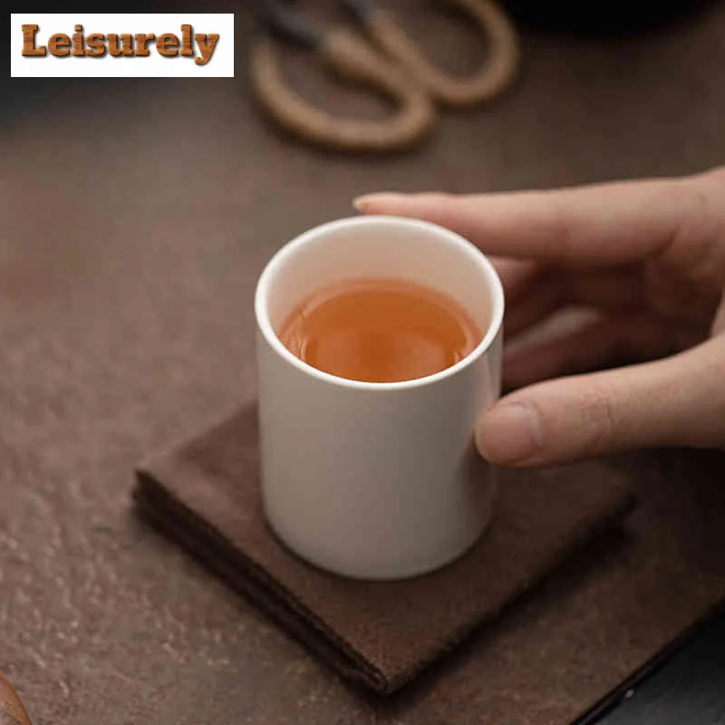 80ml White Porcelain Matcha Teacup Elegant Tea Bowl Jug Tea-tasting Fragrance Cup Chazhan Master Cups Household Tea Services