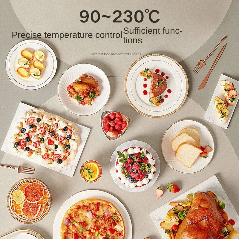 Electric Oven Household 22L Steam Oven Desktop Top and Bottom Heating Temperature Control Precise Timing Microwave Oven