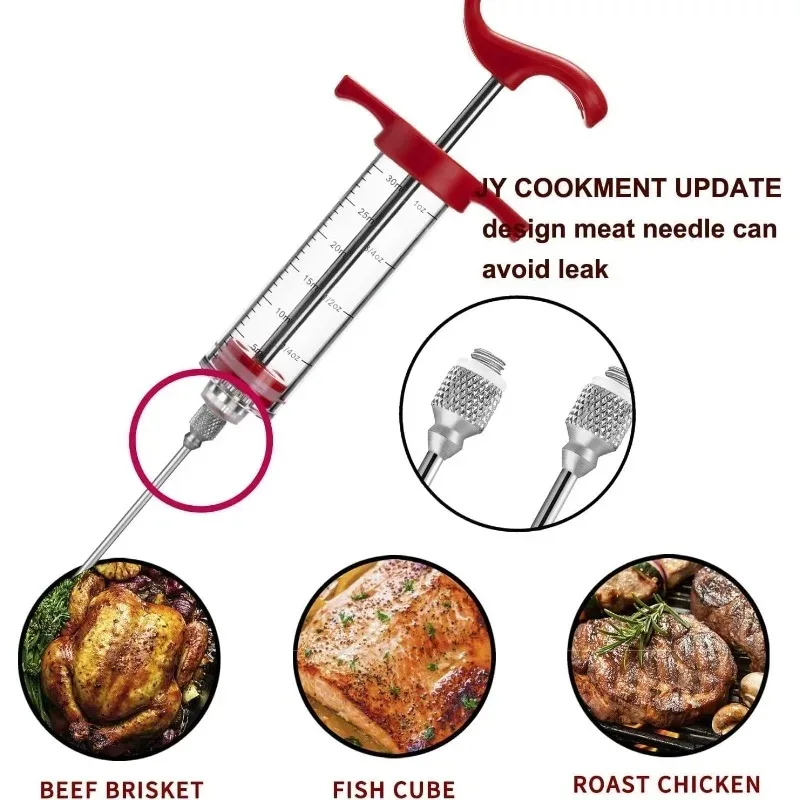 Barbecue Turkey Seasoning Syringe, Meat Marinade Syringe, Kitchen Cooking Tools and Accessories