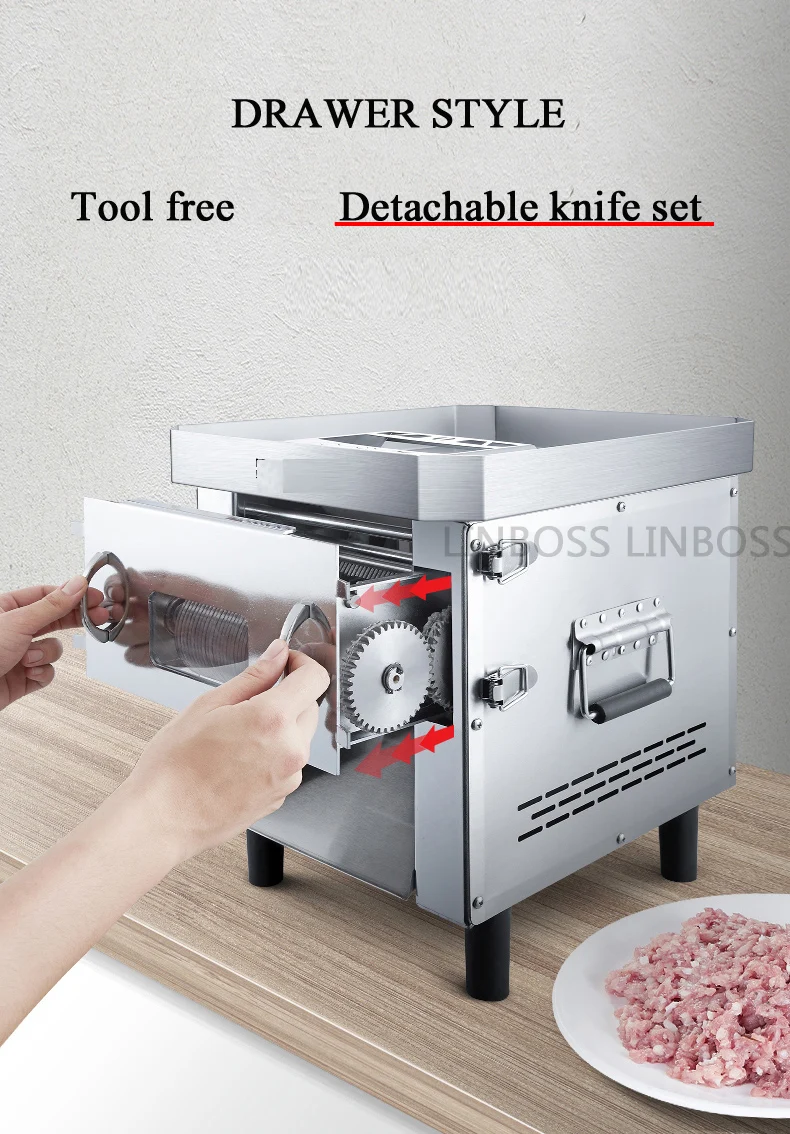 Description Picture 5 of itemAutomatic Electric Meat Cutter Machine Meat Slicer Meat Grinder Slicer Block Meat Slicing Machine