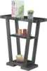 Newport V Console, Faux Black Marble/Weathered Gray 4