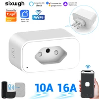 Sixwgh Brazil Standard Smart with Metering Socket 16A Tuya WiFi Remote Control Supports Alexa/Google Home Overload Protection - Image 3