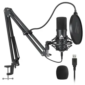 Kit microphone USB 192KHZ / 24BIT MAONO AU-A04T Condensateur Podcast  Streaming Cardioid Mic Plug & Play pour ordinateur, , enregistrement  de jeu : : Instruments de musique et Sono