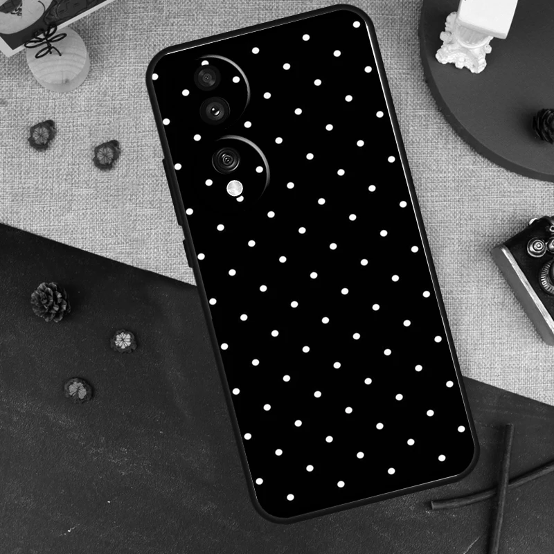 Chic Black and White Polka Dot Phone Case