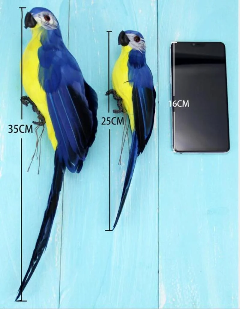 Parrot Garden Props Parrot Ornaments Artificial Feather Bird Decoration 25/35cm Parrot Garden Props